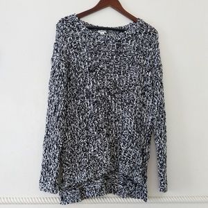 Garage Crew Neck Knit Crochet Sweater